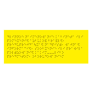 Тактильная табличка шрифтом Брайля, ДС6 (полистирол 3 мм, 250х100 мм)